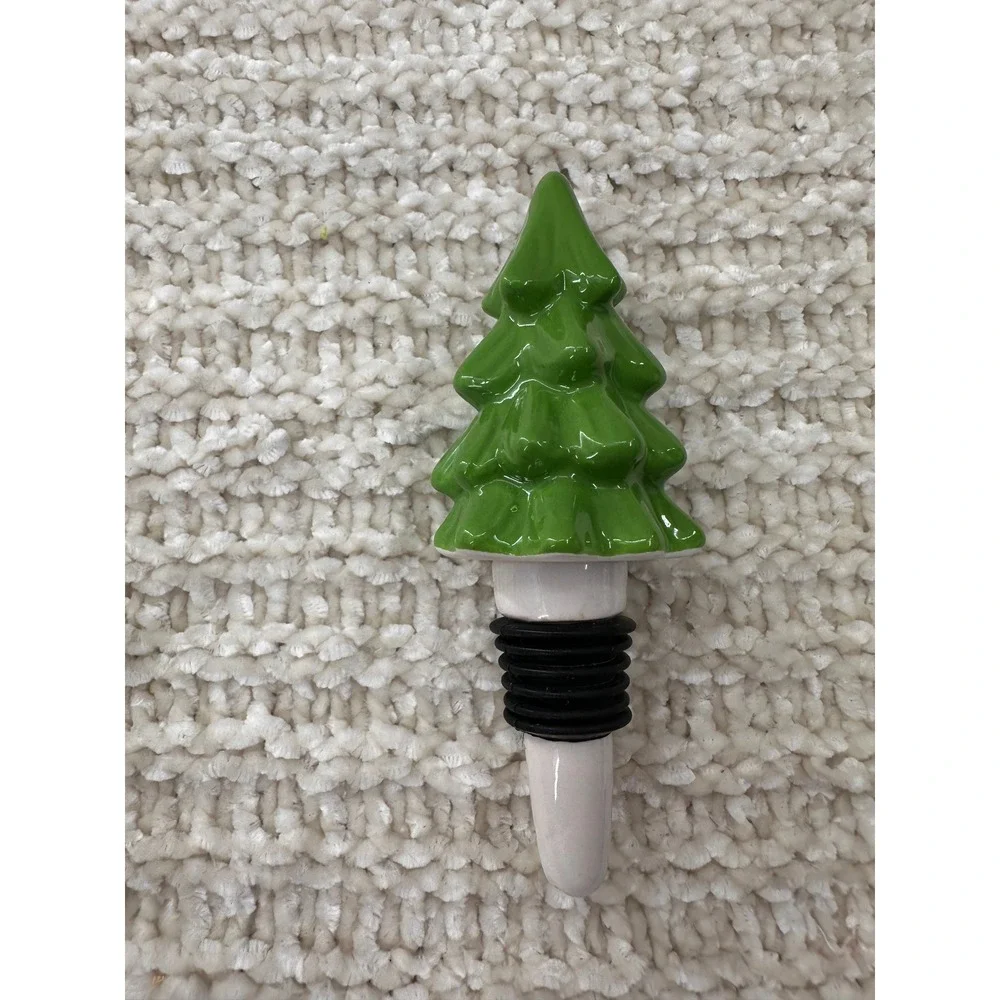 Cuisinart Wine Bottle‎ Stopper Set Christmas Snowman Tree Heart Holiday Barware